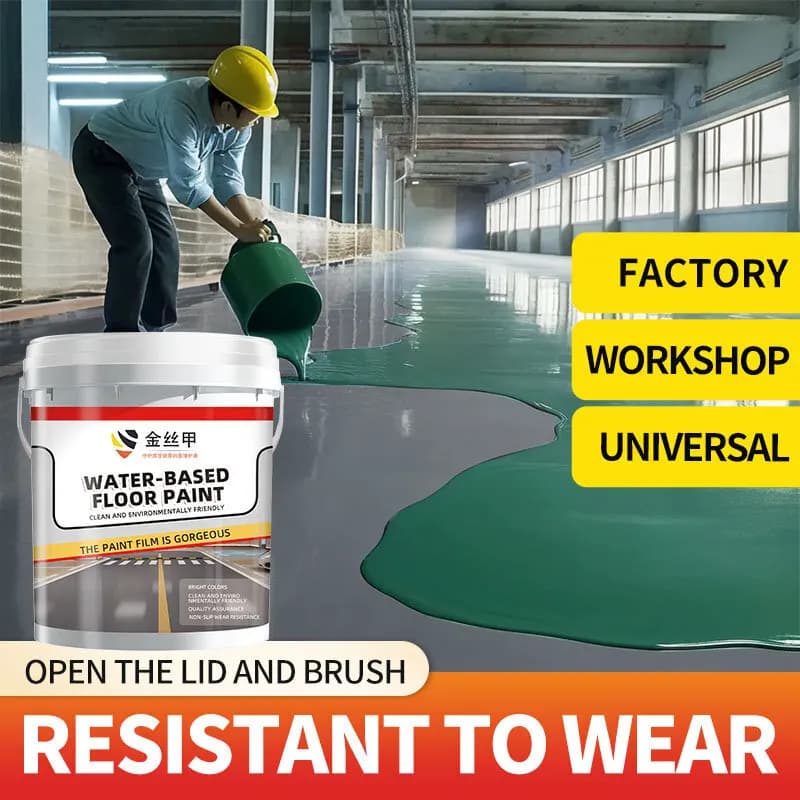 Indoor Water-Based Epoxy Floor Paint, Wear-Resistant Cement Coating for Home/Factory/School,for Floor Renovation&Maintenance