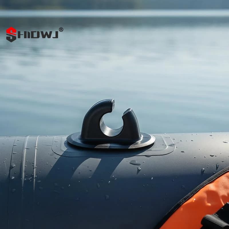 Inflatable Boat Rowing Pole Paddle Clips Holder PVC Mount Patch Dinghy Kayak Canoeing Rafting Round Single Hole Rope Buckle