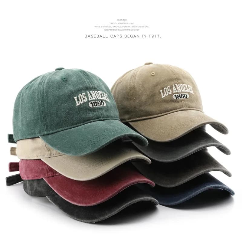 Berretto da baseball casual alla moda per donna uomo cappelli morbidi in cotone unisex Los Angeles ricamo cappello snapback berretti protezione solare da escursionismo