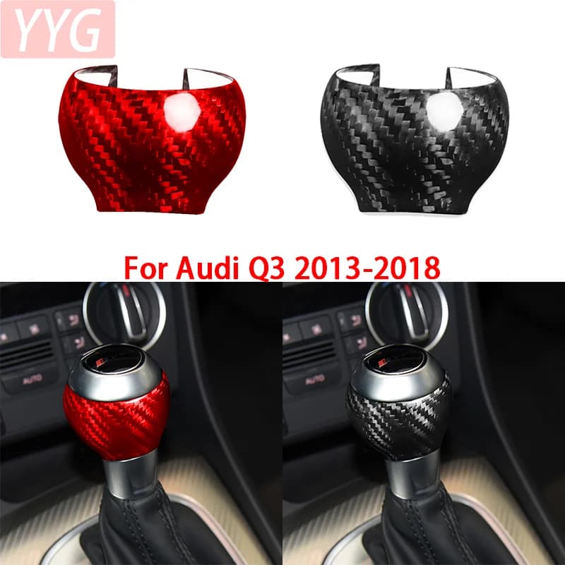 Decorative Cover Wall decal Carbon Fiber Lever for Audi Q3 2013- 2018