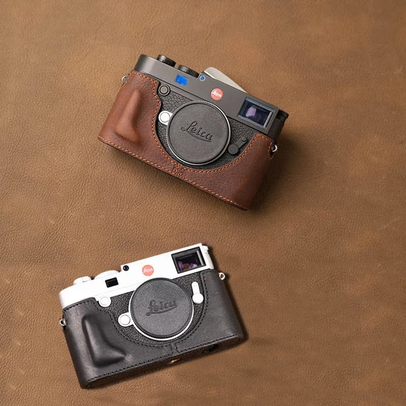 Custodia per fotocamera fatta a mano in vera pelle borsa mezza copertura inferiore per fotocamera Leica M10 M10M M10P M10R