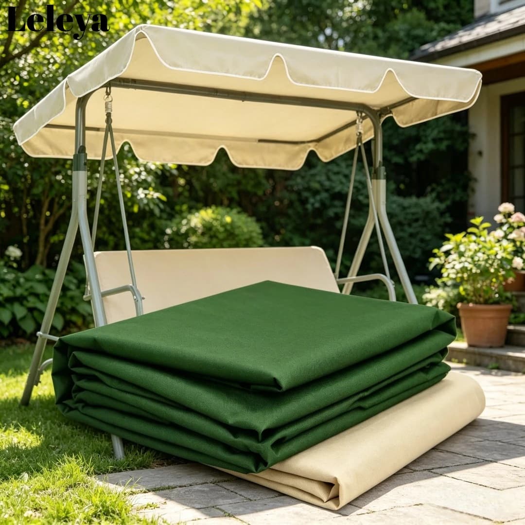 Telo di Copertura per Dondolo Leleya in Tessuto Oxford Impermeabile con Protezione UV, Tenda Parasole per Dondolo da Giardino per Uso Esterno
