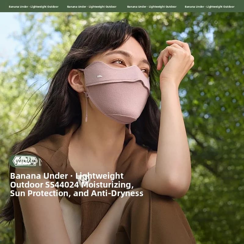 Banana Le SS440 Women's Sunscreen Mask Moisturizing Windproof Dustproof Face Cover Outdoor Environment Nylon Material