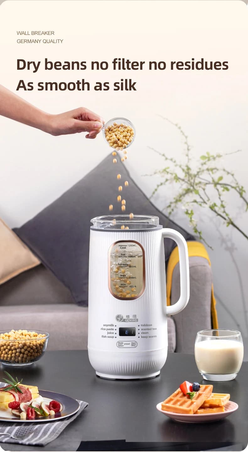 Frullatore Multifunzione Riscaldato per Latte Vegetale, Latte di Soia e Mandorle, Mini Preparatore di Zuppe