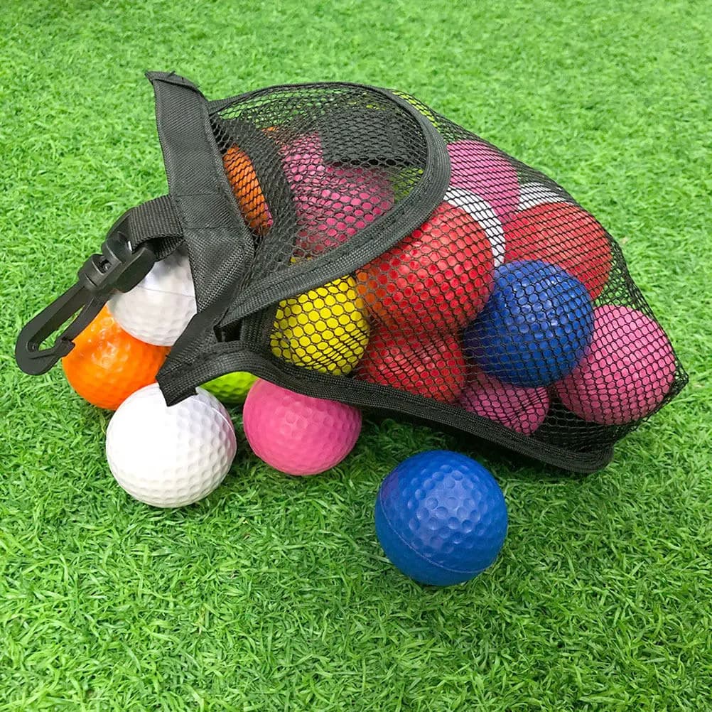 Compact Golf Ball Bag Nylon Material Golfing Ball Pouch Waist Mountable Easy Wash Comfortable Texture Smooth Finish Golf