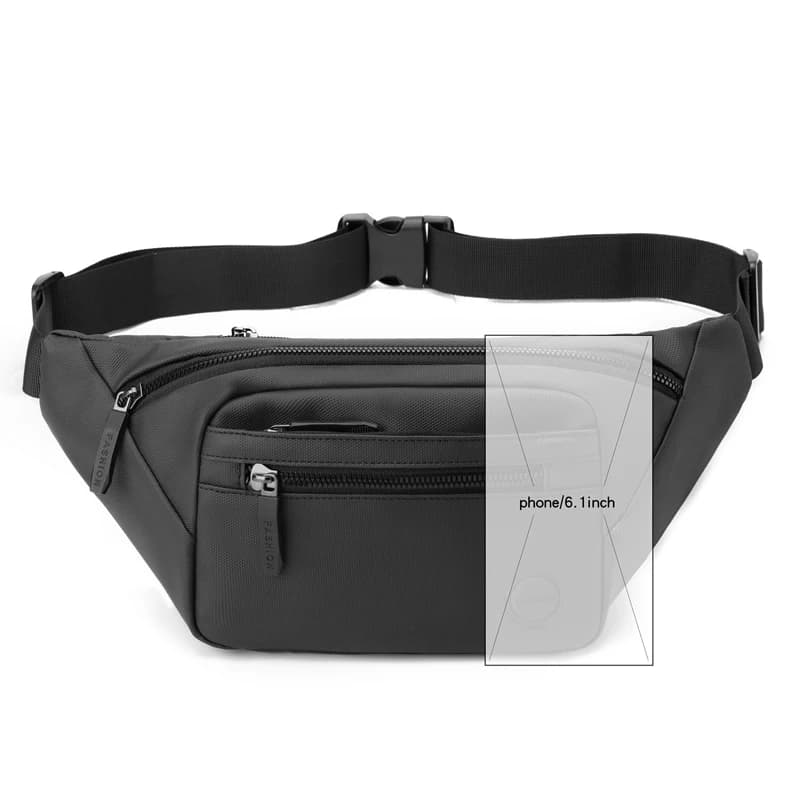 Marsupio Impermeabile Unisex, Borsa da Cintura per Uomo e Donna, Porta Telefono e Oggetti Personali - Accessorio da Viaggio