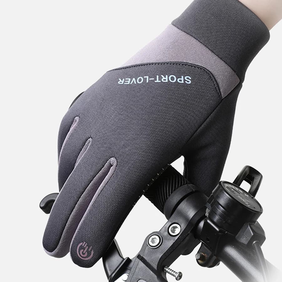 Guanti da ciclismo invernali per uomo e donna Touch screen antiscivolo compatibili con fodera antivento Guanti caldi per sport all'aria aperta per meteo