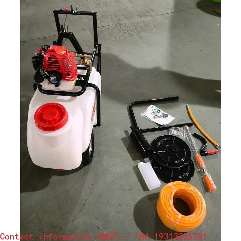 Spruzzatore a motore a benzina da 50 litri OS-P60T, spruzzatore da giardino ad alta pressione con pompa, tubo e motore, spruzzatore agricolo.