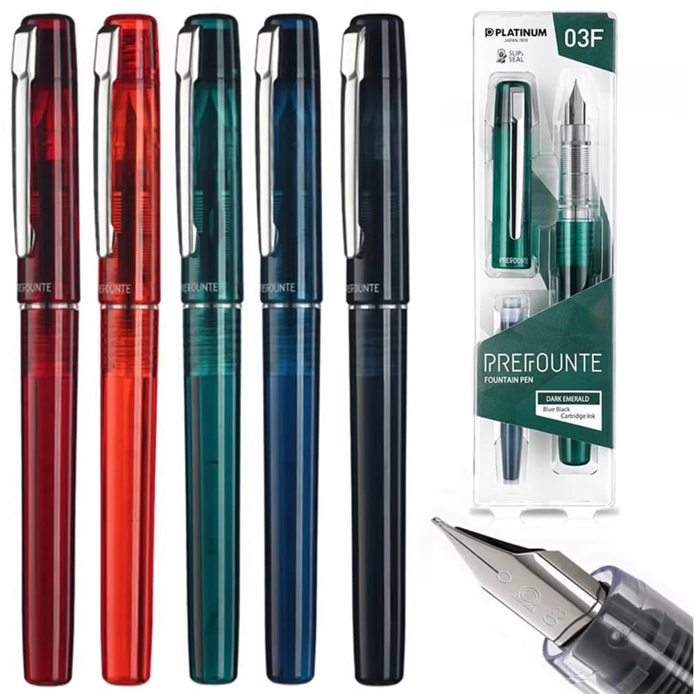 New PPF-800 Fountain Pen Set for Students, Practice Calligraphy, Transparent Demonstration Ink Cartridge Pen Stationery