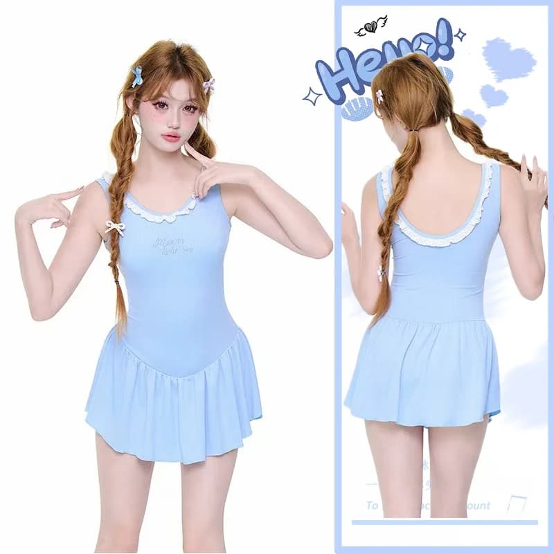Costume da bagno intero da donna Ballet Sle blu, modello Dr Sle Sweet Thermal Vaion Resort, design snellente, casual
