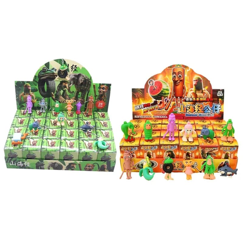 24PCS Tungtung Sahur Scatola Cieca Giocattolo Tralala Shark Bombardinocrocodilo Figure Portachiavi Sahur Action Figure Giocattoli Da Collezione