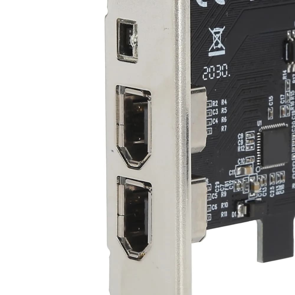 Scheda di espansione FireWire PCIE 1394A a 3 porte durevole, adattatore video HD portatile con interfaccia 1394, scheda di acquisizione PCIE per dispositivi DV