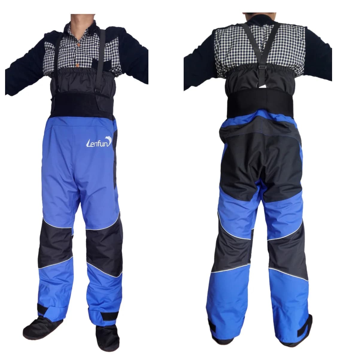 Lenfun Pantaloni asciutti da uomo in acqua bianca, Touring, Kayak Pantaloni asciutti Bavaglini Kayak in Mare, Rafting Pagaia, Canoa