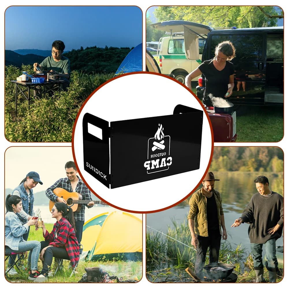 3-Place Pamper for Camping, Adjustable, Multifunctional for Hiking, Kitchen and Backpacking