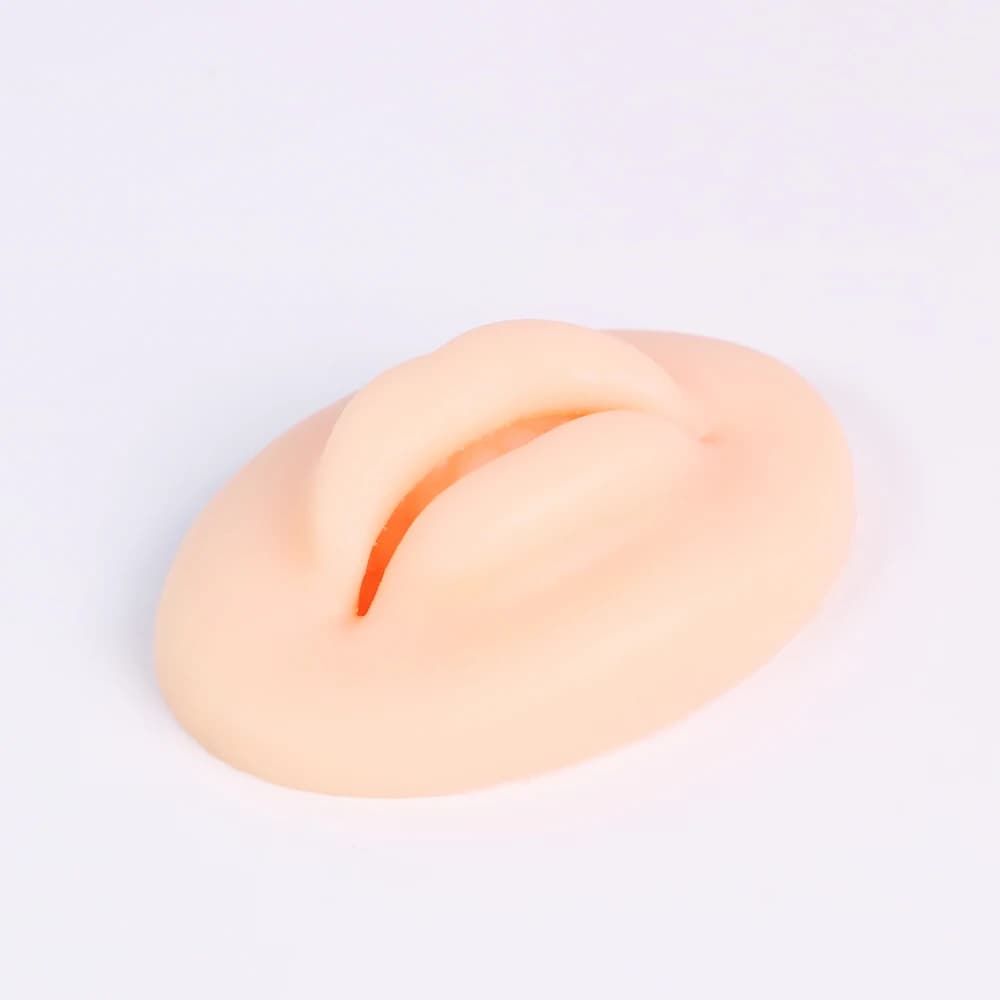 1 pz. Pelle Sintetica 3D in Silicone Riutilizzabile per Microblading, Pratica Labbra, Modello Europeo Solido per PMU, Addestramento Principianti, Tatuaggio, Trucco Permanente