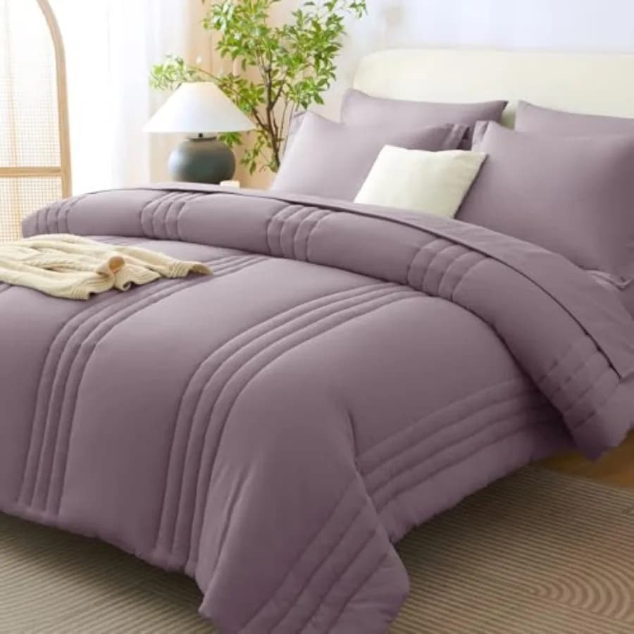 Set Copripiumino - 7 Pezzi, Set Letto Completo con Lenzuola, Set Lussuoso per Tutte le Stagioni, Morbido Set Biancheria da Letto con Alternativa al Piumino