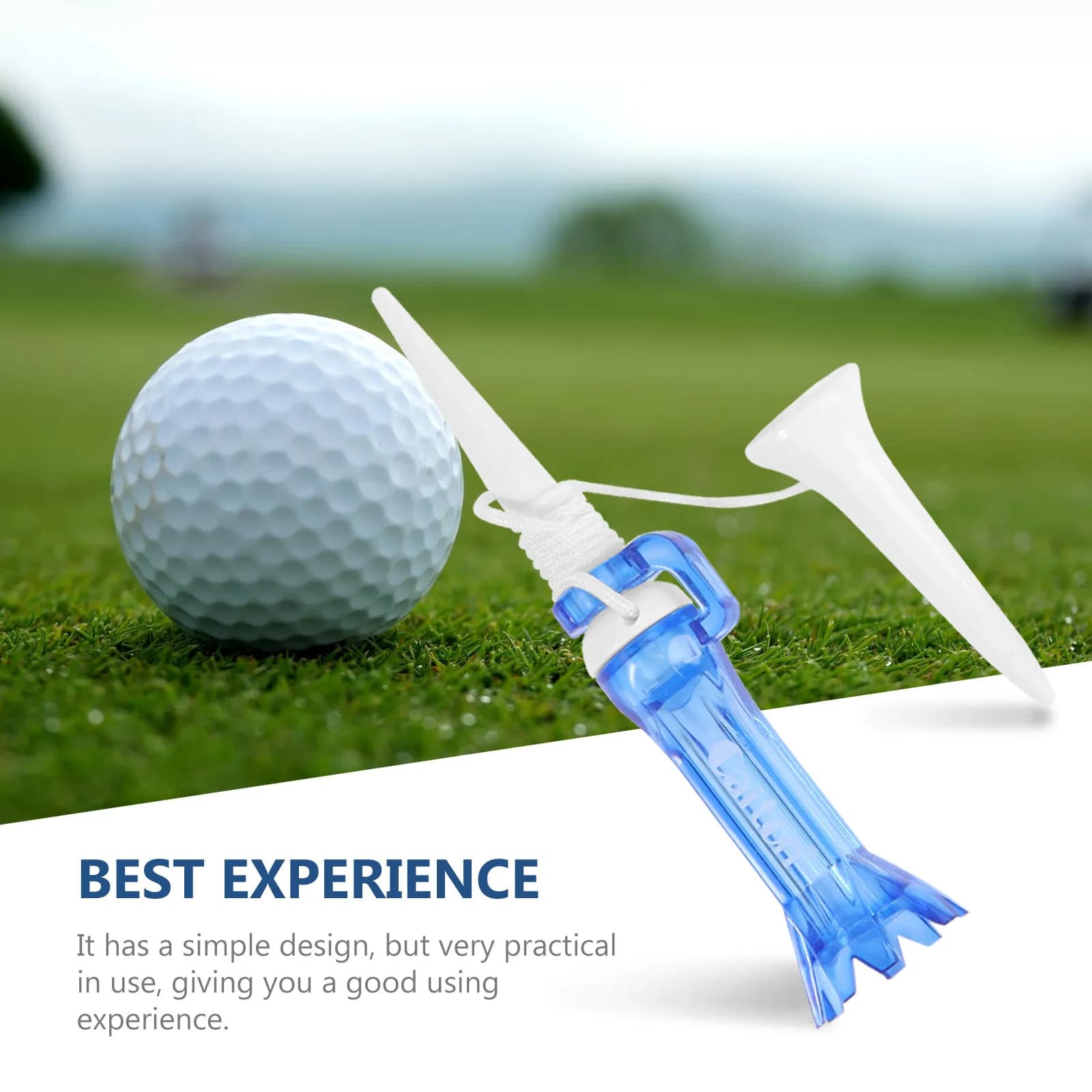 2 Pezzi Supporti per Palline da Golf in Plastica Resistenti alle Intemperie, Perfetti per la Pratica sul Driving Range e il Golf all'Aperto