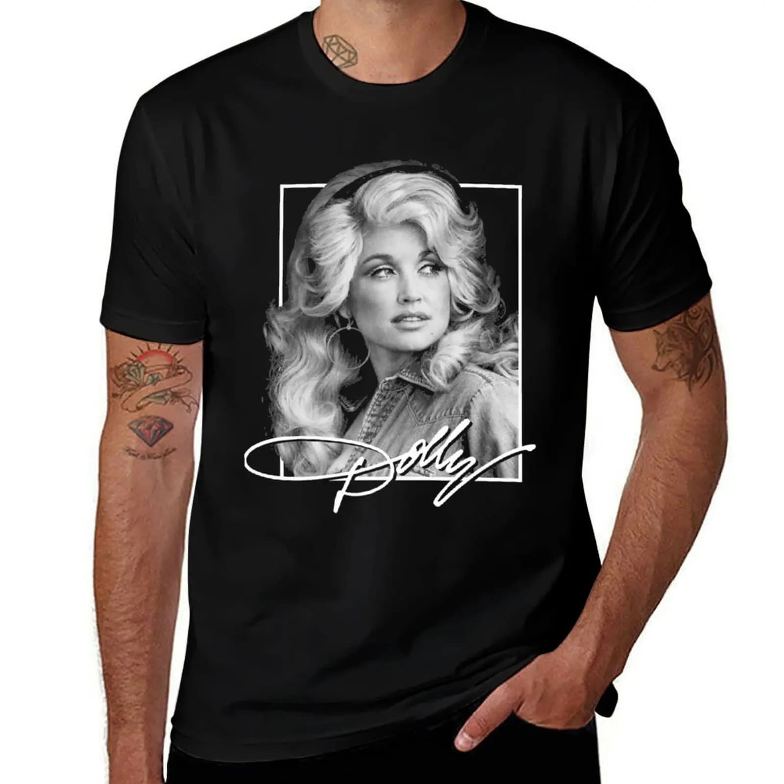 retro Dolly Parton&x27;s gift men women Classic . T-Shirt Plus Size Basic Short Sleeve Top