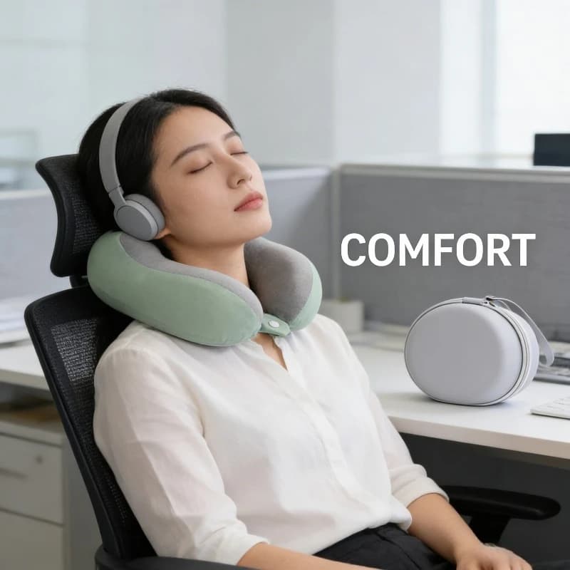 Cuscino da Viaggio a U a Lento Ritorno per il Collo, Supporto Cervicale per Aereo, Auto, Ufficio, Riposo e Sonno Confortevole - Aiuto Essenziale per il Commercio all'Ingrosso
