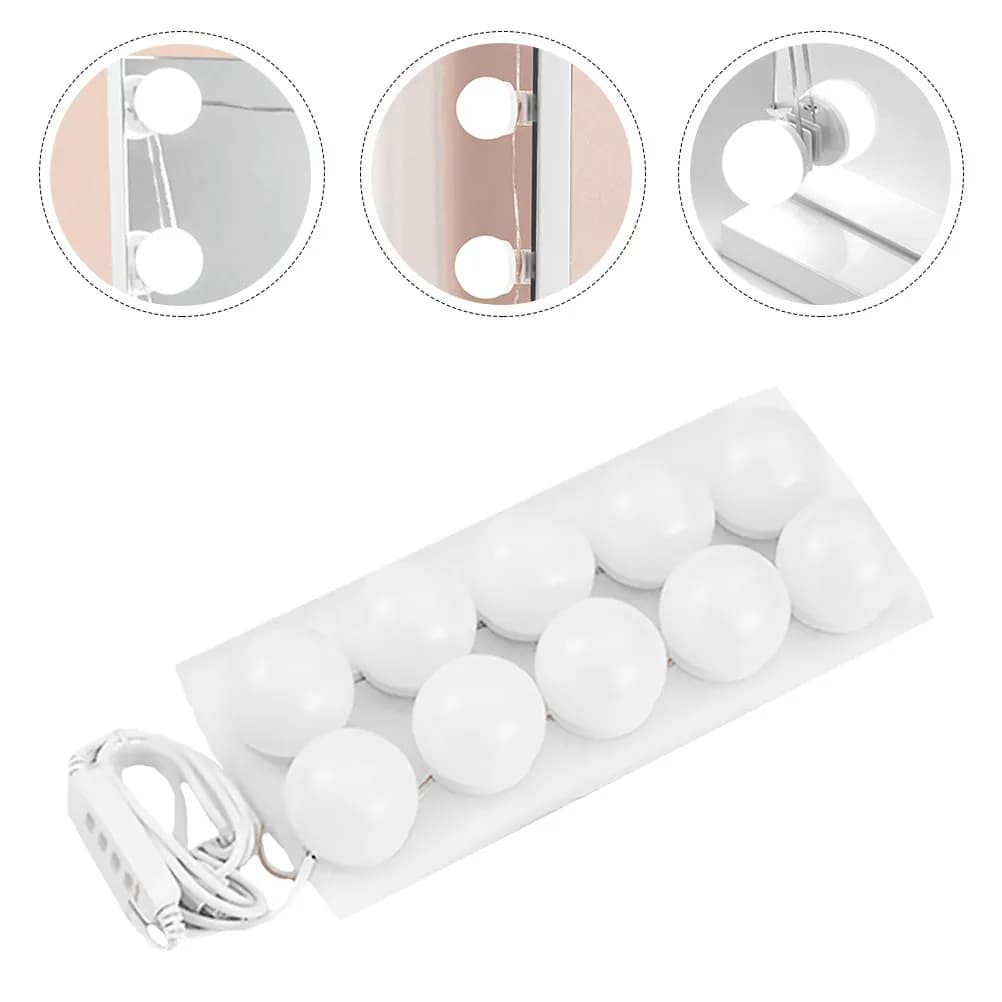 Set di Luci LED USB per Trucco, Lampada da Toeletta Portatile per Specchio, Illuminazione per Camera da Letto, Bagno, Showroom, Viaggio, Facile da Installare
