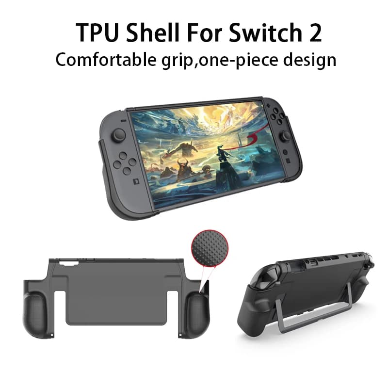 Custodia Protettiva in TPU per Switch 2, Cover per Joy-Con e Console, Impugnatura Protettiva, Accessori per Giochi