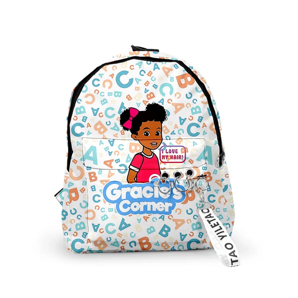 Cartoon Youthful Gracies Corner School Bags Notebook Backpacks Boys/Girls 3D Print Oxford Waterproof Key Chain Small Travel Bags