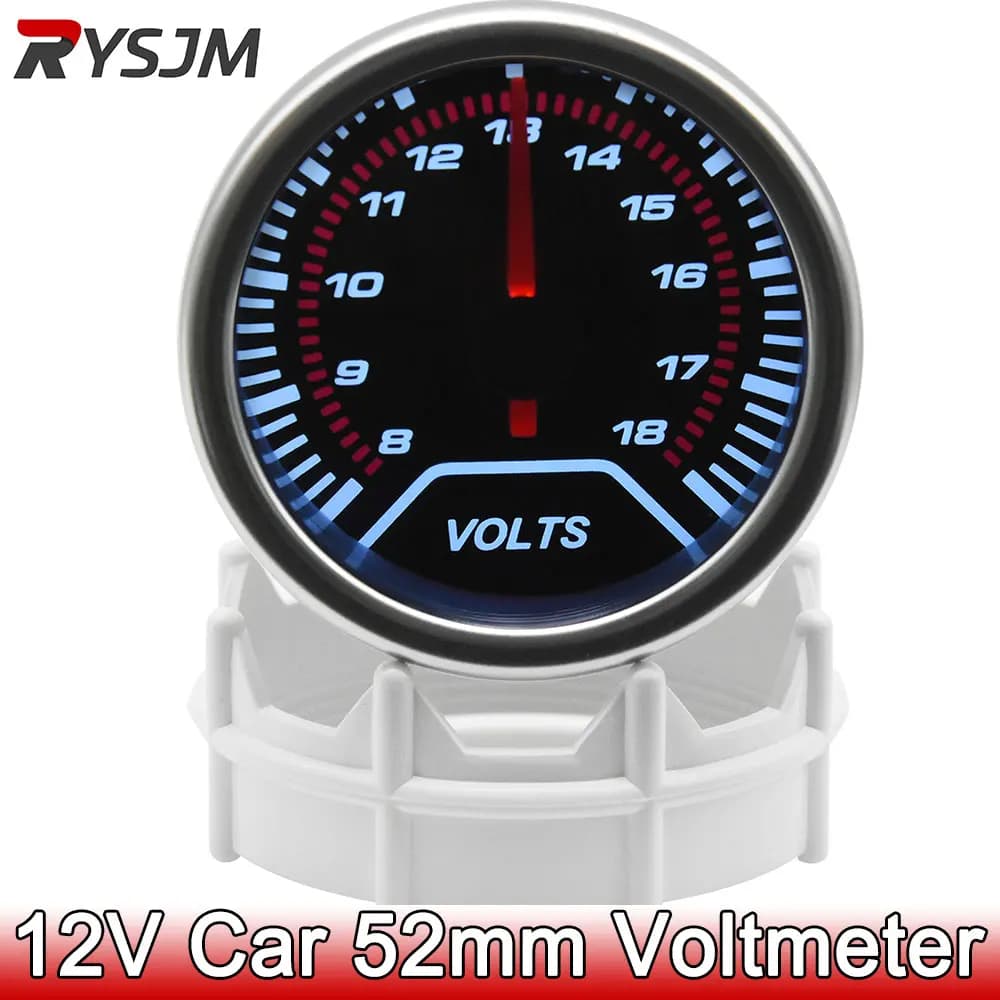 12V Car 52mm voltmetro Panel moto LED Digital Volt Meter Monitor Gauge Display accessori per auto strumento universale