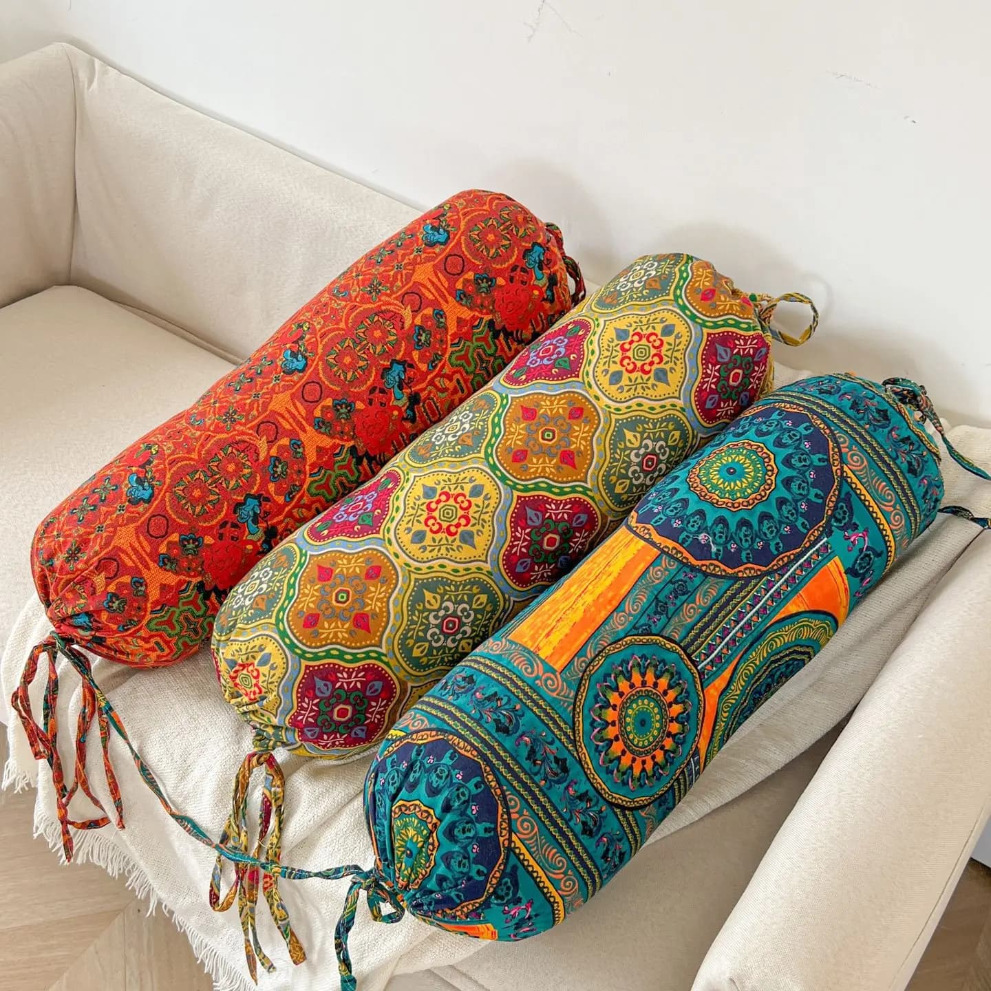 Cuscino Cilindrico Boho Candy 2026, Cuscino Decorativo di Lusso Francese, Morbido Cuscino Lombare per Divano, Camera da Letto, Arredamento Casa