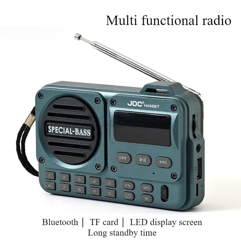Radio Bluetooth portatile con banda a frequenza completa e funzioni a canale intero Radio per inserimento scheda con ricerca automatica dei canali