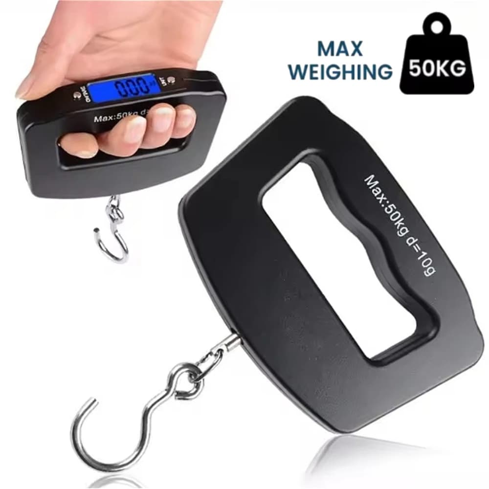 Mini bilancia digitale bilancia elettronica portatile LCD bilancia per bagagli bilancia da viaggio borsa da viaggio gancio per appendere bilancia elettronica 50 kg