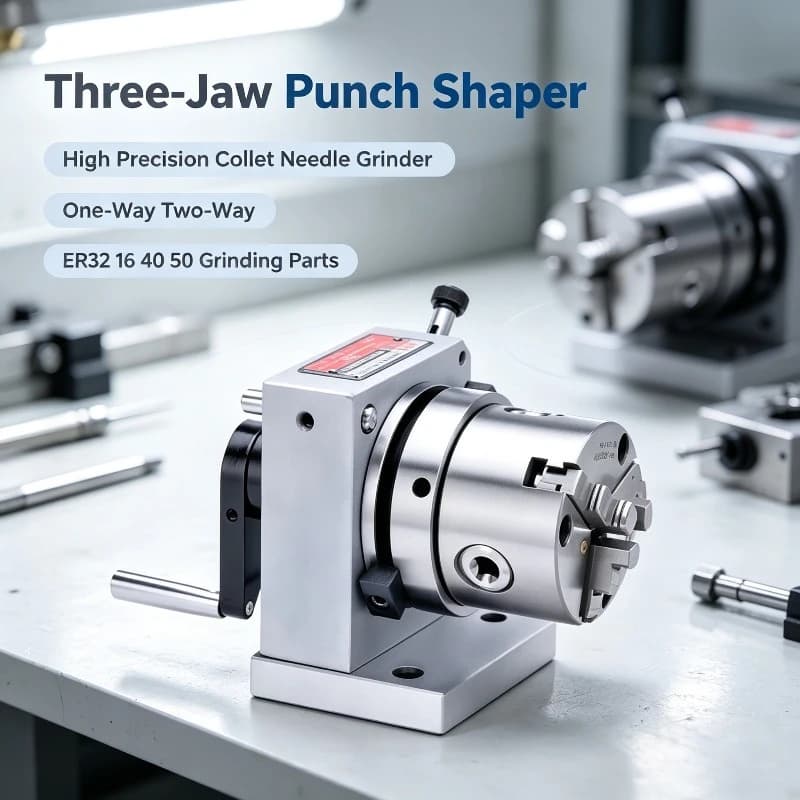Three-Jaw Punch Shaper, High-Precision One-Way Two-Way Collet Needle Grinder with ER32 16 40 50 for Grinding Machine Parts