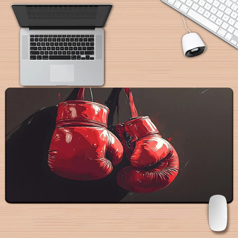 Tappetino da Scrivania a Forma di Guantoni da Boxe, Grande Base in Gomma Antiscivolo, Tappetino per Mouse per Ufficio e Gaming