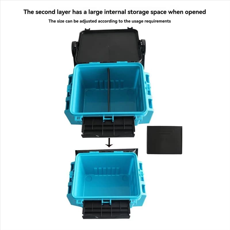 B48B-Downloader for fishing gear box Fishing gear box Multi-function thick fishing rod Elastic door Sea accessories