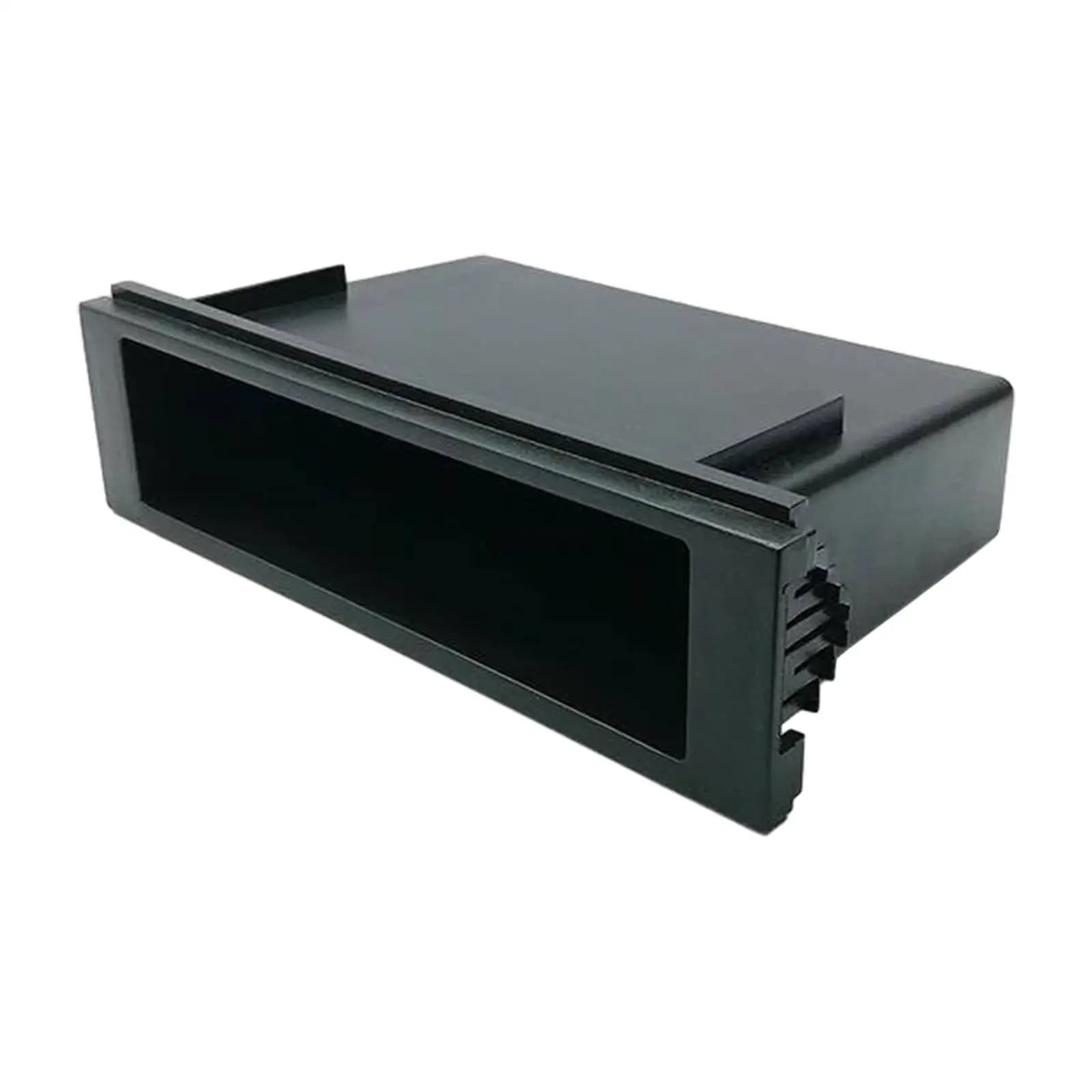 Scatola portaoggetti portabicchieri per cruscotto doppio 1 Din per auto PP per radio stereo per auto