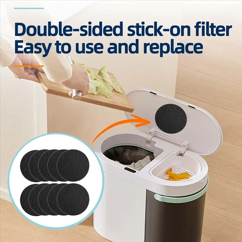 ABMI-10 pezzi filtro a carbone per secchio per compost filtro per bidone per compost a carbone attivo da cucina da 6,7 pollici sostituire per bidone da appoggio