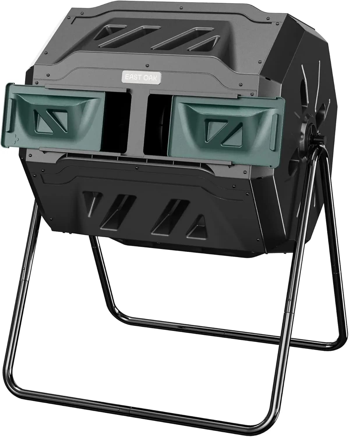 Bicchiere per compost a doppia camera da 43 galloni con sistema di aerazione, contenitore rotante per cucina, giardino