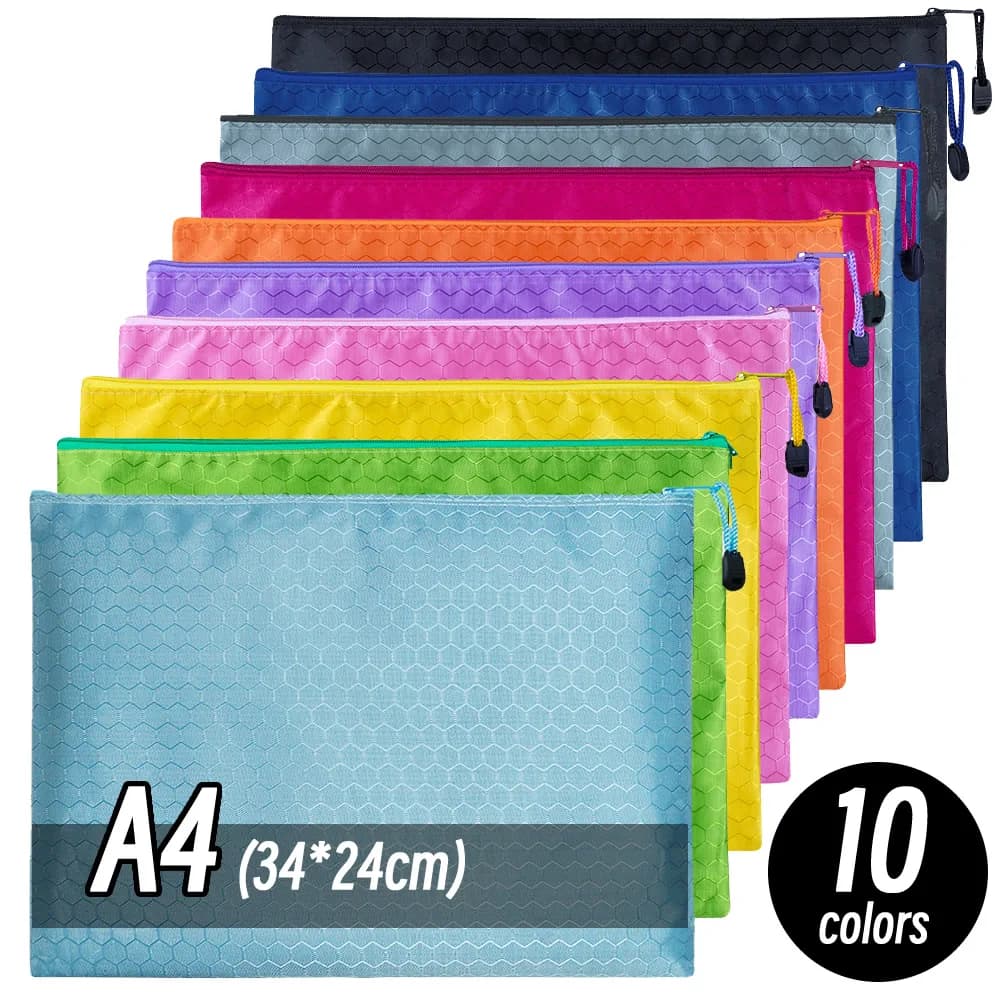 Astuccio per matite A4/A6 Astuccio con cerniera Borsa per puzzle per documenti Cartelle per file con cerniera impermeabile Astuccio per matite Borse per ufficio scolastico
