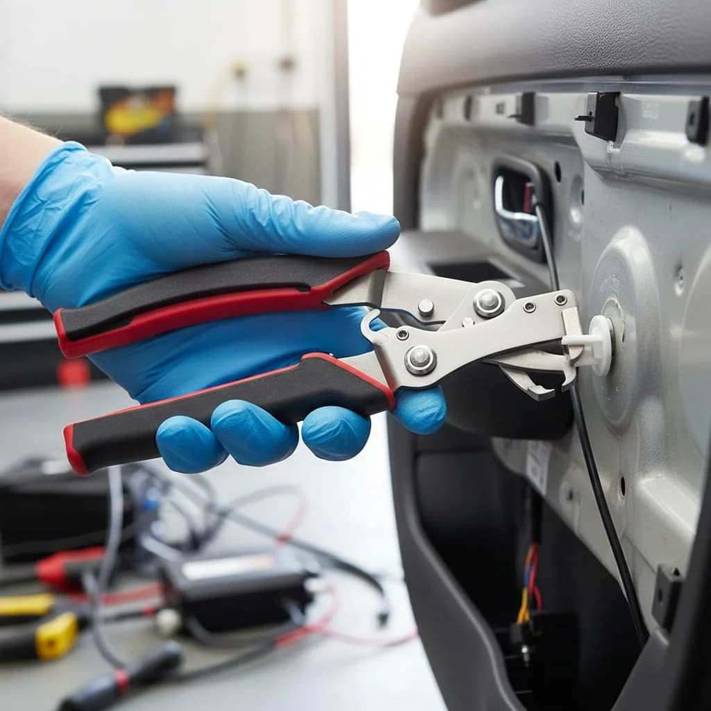 Kit di attrezzi per la rimozione di clip e fissaggi per pannelli delle portiere auto, pinze per rivetti in plastica per tappezzeria interna e attrezzi per lo smontaggio del bagagliaio e della parte inferiore del veicolo