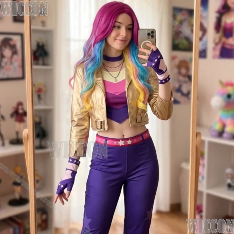 Unicorrnn Fantasy Academy Uniforms Sophia Cosplay Costume Wig Mendozaa Cartoon Tv Pants Halloween Party Navidad Carnaval Event