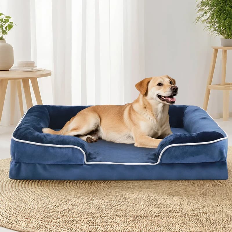 Divano letto lavabile per letto ortopedico extra large per cani, divano letto in schiuma di supporto per animali domestici, divano rimovibile per cani e letto per cani per tutte le stagioni