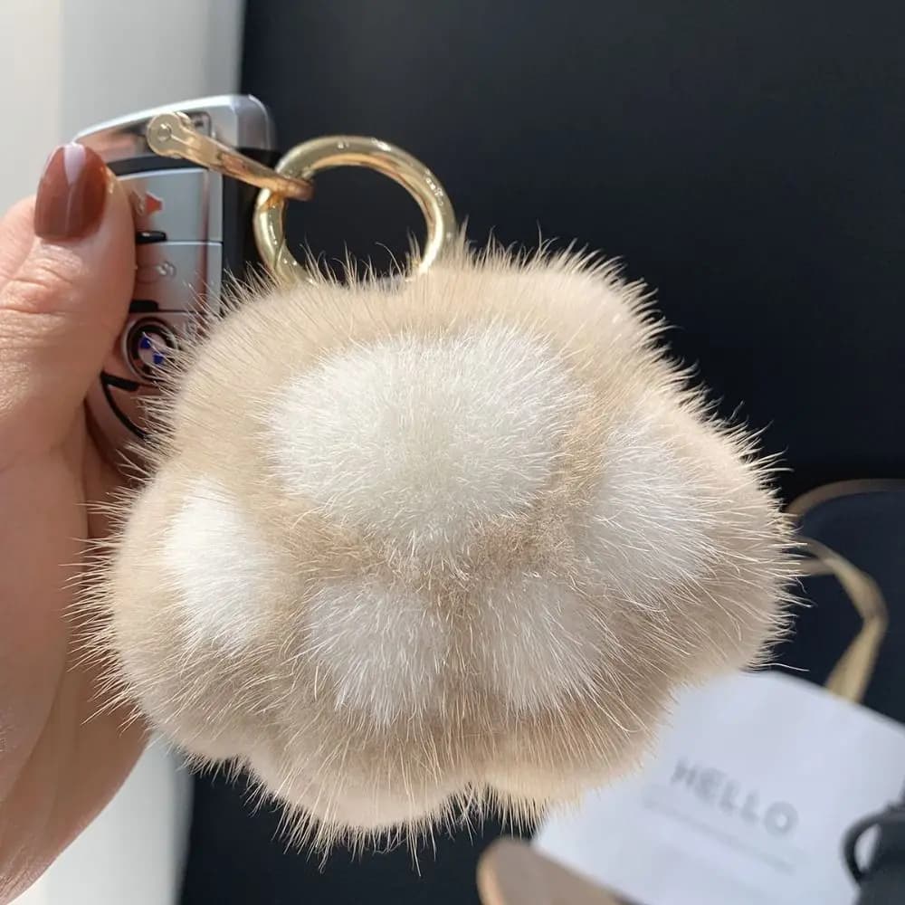 Portachiavi Kawaii a Forma di Zampa di Gatto, Giocattolo Morbido in Peluche, Portachiavi per Auto, Regalo di Capodanno