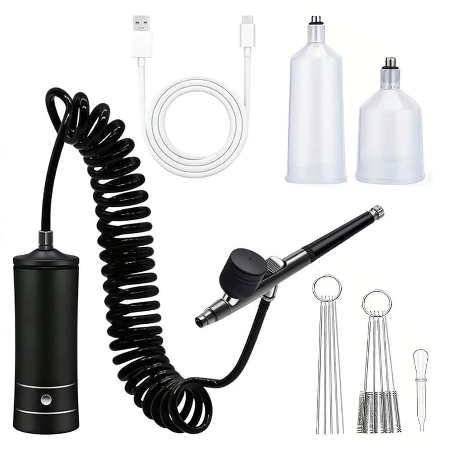 Multi-Purpose Cordless Mini Airbrush Set Spray Pump Gun Pen Air Compressor Kit Portable Air Brush Set Art Painting Spray Model