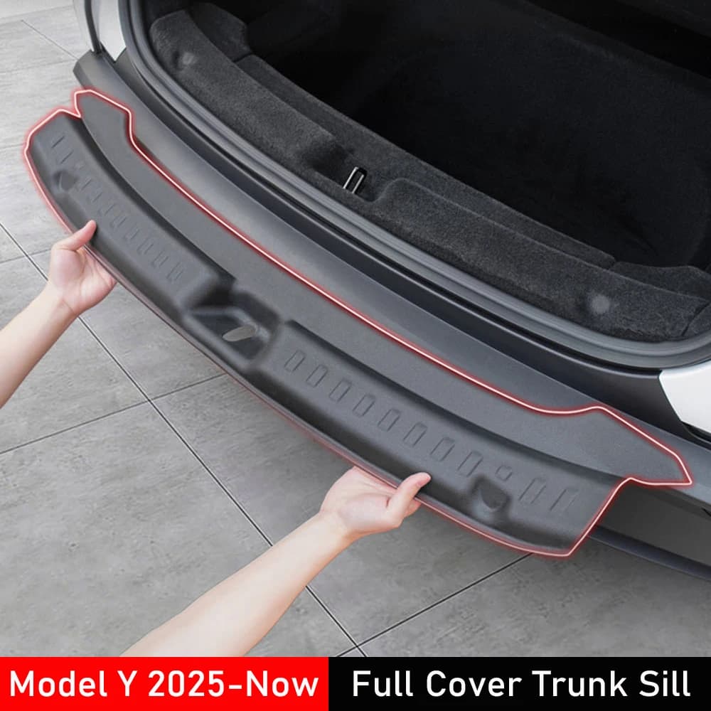 USVOTOV For Tesla Model Y Juniper Rear Bumper Guard 2025 2026 3D Accessories 3D Dust Cover Door Throat Cargo TPE Zerbino Liner