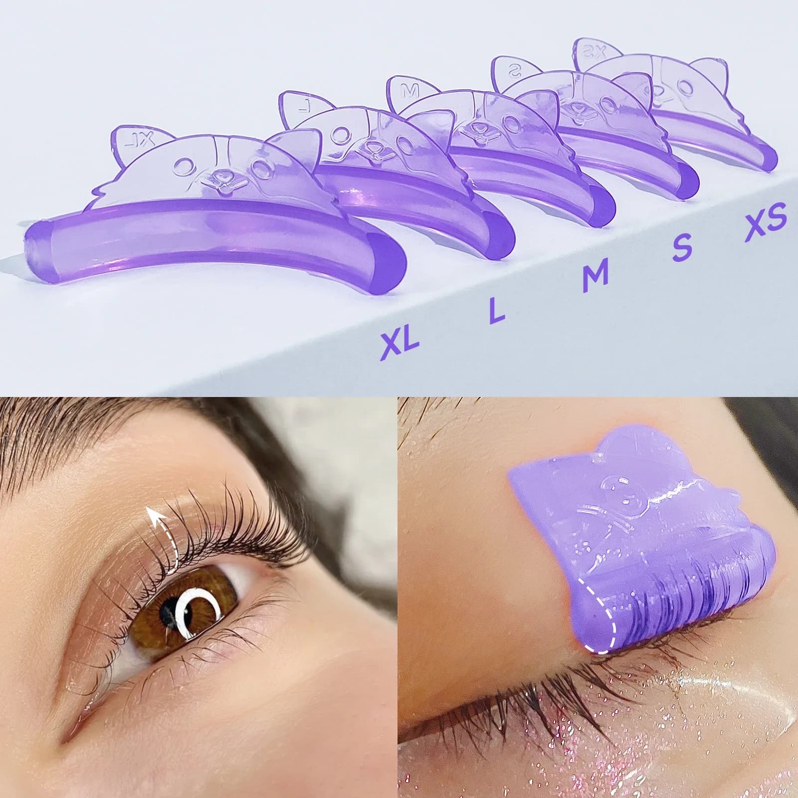 5 Pairs Eyelash Lifting Kit Silicone Lamination Pad Reusable Lash Perming Rods 3D Lashes Extension Curler Makeup Accessories