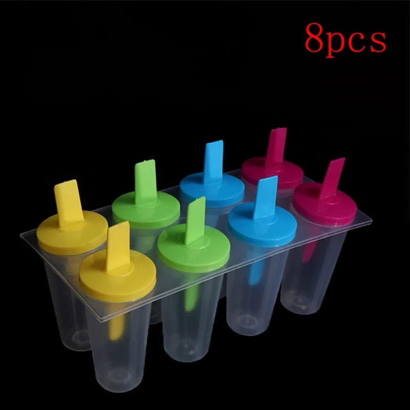 8 pezzi Ice Cream Lolly Maker Form stampo fai da te Frozen ghiacciolo Yogurt stampi strumenti