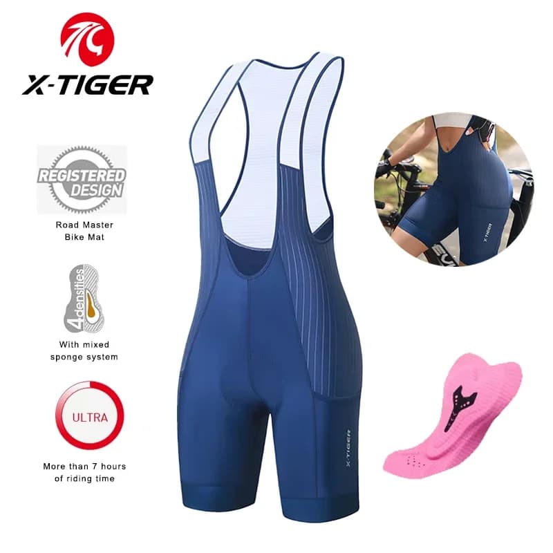 X-TIGER Professional racing cycling shorts for women Breathable and comfortable cycling shorts with outdoor mountain road straps