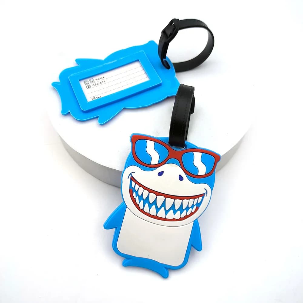 1PCS Cute Shark Luggage Tag Boarding Luggage Tag Item Loss Prevention Tag Travel Essential Loss Prevention Hanging Tag