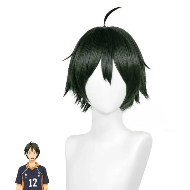 Anime Haikyuu Tadashi Yamaguchi Wig Cosplay Costume Volleyball High Quality Halloween Party Wigs
