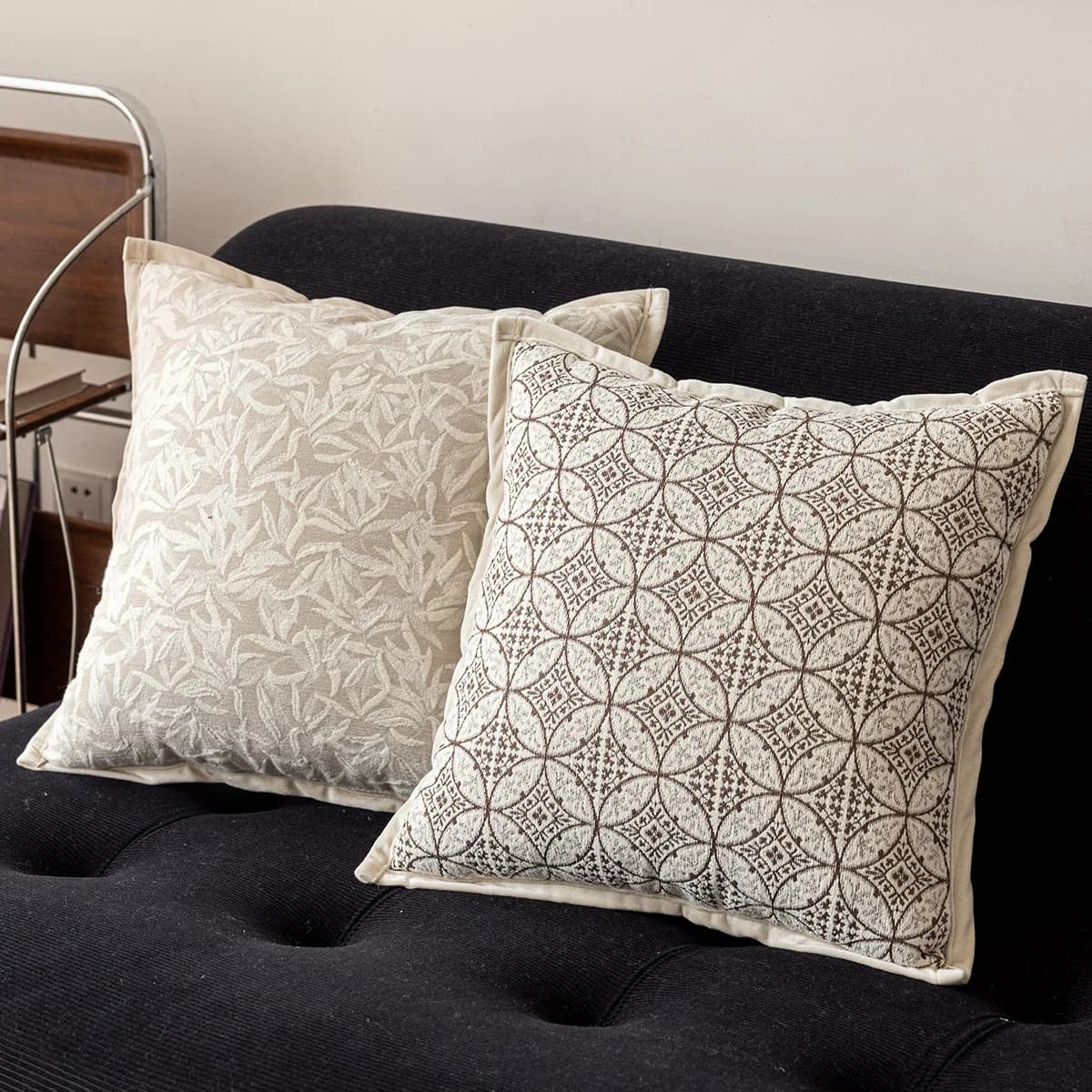 Retro Cream Style French Pillow Case Light Coffee Home Decoration Cushion Cover for Sofa Bedroom Office Car Decor Accessories