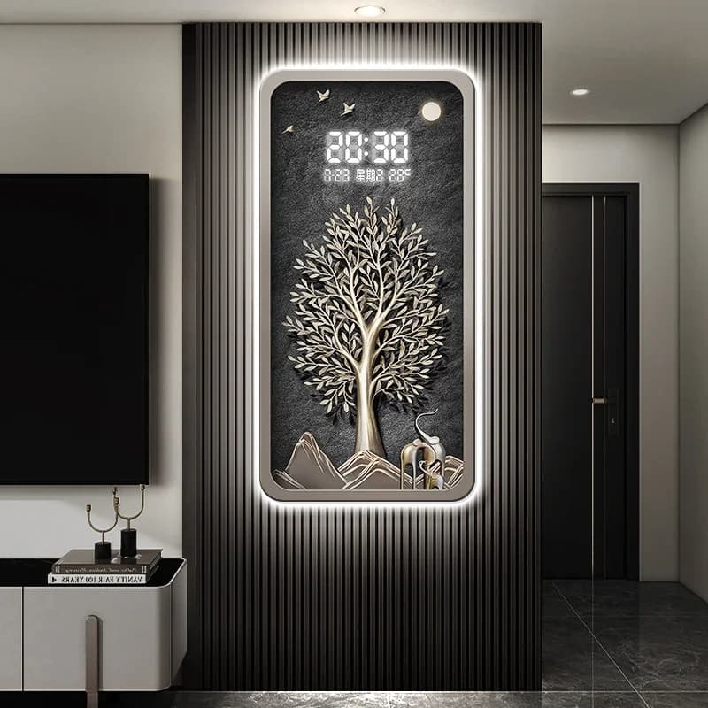 Temperature Date Wall Clock Unique Design Outdoor Digital Clock Items Luxury House Decoration Kitchen Kawaii Living Room